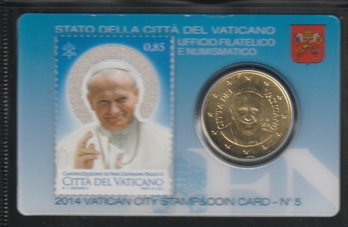Vaticano stamp coin card - -,