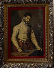 Dopo Giovanni Battista Moroni (Italia 1520-1578): Il sarto, acquerello