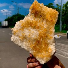 Cristallo di mango naturale dell'Himalaya 2,46 libbre grappolo cristallo di quarzo esemplare a grappolo