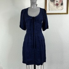 Pouf Balenciaga seta 2009 scollo a scoop manica vita a fascia fiocco modello astratto