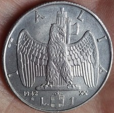 1942 R ITALY ~ Lira ~ Vittorio
