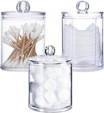 Porta Cotton Fioc，3 Pezzi