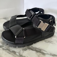 Prada Nastro Sandalo Uomo Nero