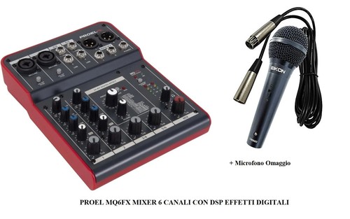 Proel mq6fx mixer - proel, con