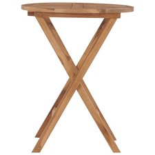 vidaXL Tavolo da Giardino Pieghevole 60 cm in Legno Massello di Teak