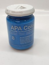 VERNICE SMALTO ACRILICO APA COLOR FERRARIO VASETTO VETRO 150ML Blu Cobalto 8
