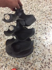 Cantinetta Vino Portabottiglie da 9 Bottiglie Nero da tavolo