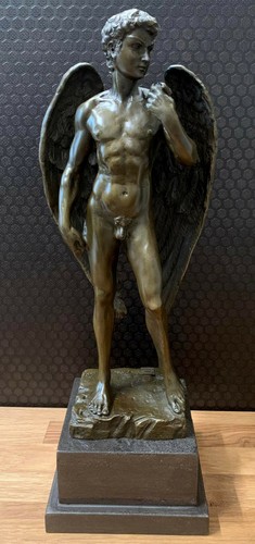 Statua bronzo david con ali - statua,