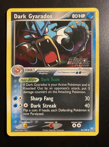 Pokemon card dark gyarados - pokemon, card-dark