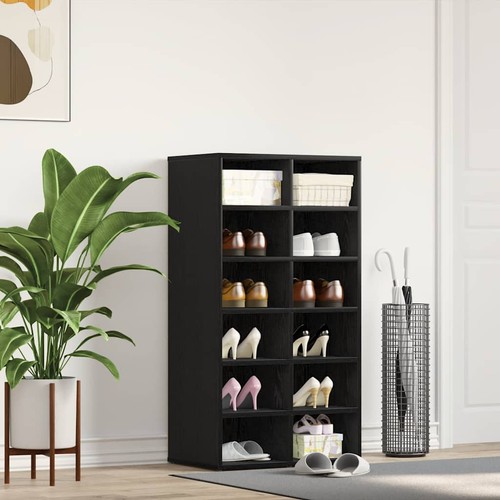 Vidaxl scarpiera rovere nero - scarpiera,