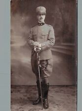 Fotografia  Militari Ufficiale Sciabola cm. 14 x 8,5 circa
