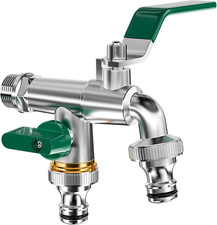 Doppio Rubinetto Esterno Da Giardino, Rubinetti in Ottone Con Attacco Da 1/2 Ing