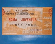 BIGLIETTO TICKET STADIO DI CALCIO AS ROMA - JUVENTUS TORNEO QUADRANGOLARE