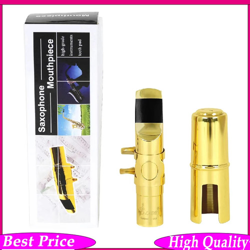 Gold saxophone mouthpiece set - mouthpiece,