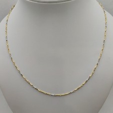 Collana oro 18k uomo bicolore