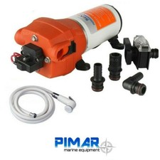 KIT POMPA AUTOCLAVE BARCA E CAMPER -  12V 17 LT/MIN CON TUBO 2,5/4MT E DOCCETTA 