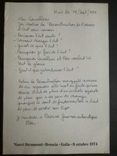 Ben Vautier, Locandina (1974)