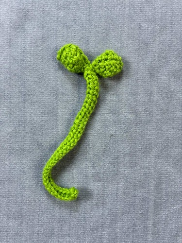 Crochet sprout bookmark - sprout,
