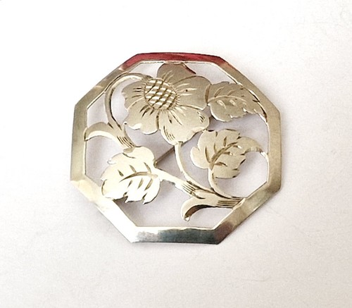 Spilla vintage fiori lavoro - spilla,