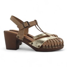 Sandali donna in pelle con