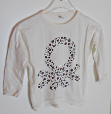 Maglietta Bimbo Bimba 4 5 anni maniche lunghe Bianca Cotone Benetton Undercolors