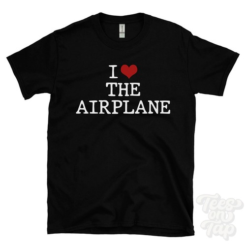 Maglietta amo aereo cuore - amo, l'aereo