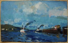 Dipinto olio sovietico ucraino