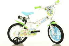 BICI BICICLETTA BLUEY CON ROTELLE BAMBINO BIMBO 4 5 6 7 ANNI - 14" -97/115 cm