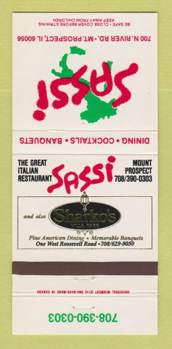 Copertina matchbook sharko s - matchbook,