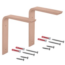 2 Consolle IN Legno Staffa per Mensola Angolo di Parete Avvitare Faggio