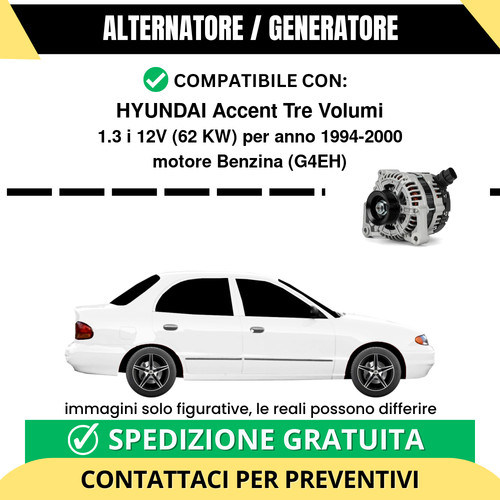 Alternatore hyundai accent tre - alternatore,