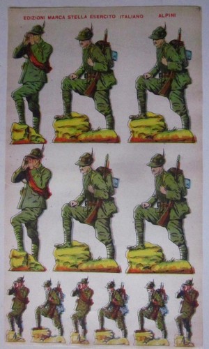 Foglio soldatini carta - soldatini, di