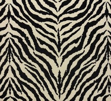 CLARENCE HOUSE BOUCLE ZEBRE NOIR ZEBRA EPINGLE TESSUTO VELLUTO 2,75 IARDE 51"W