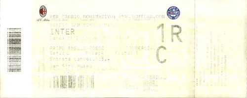 Biglietto stadio san siro - biglietto,