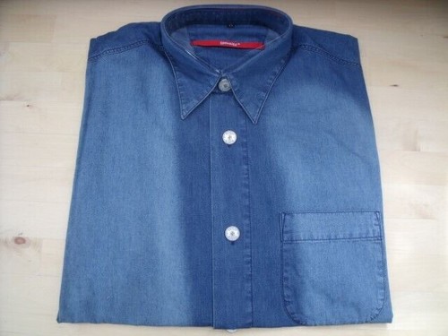 Signum jeans camicia blu - jeans, m