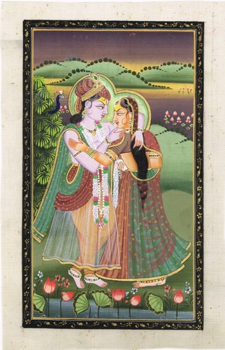 Dipinto religioso radha - dipinto, di