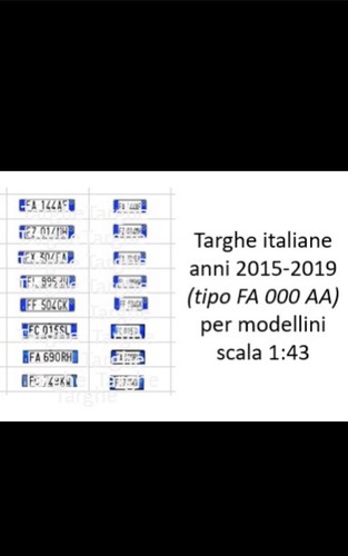 Targhe italiane anni - italiane,