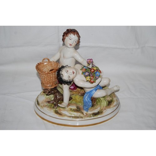 Gruppo ceramico capodimonte - gruppo,