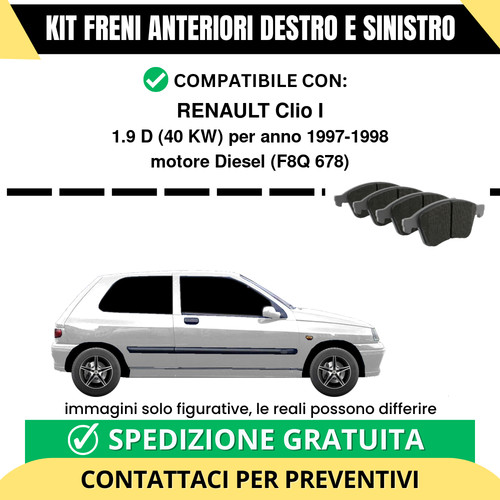 Pastiglie freno anteriori per - freno,
