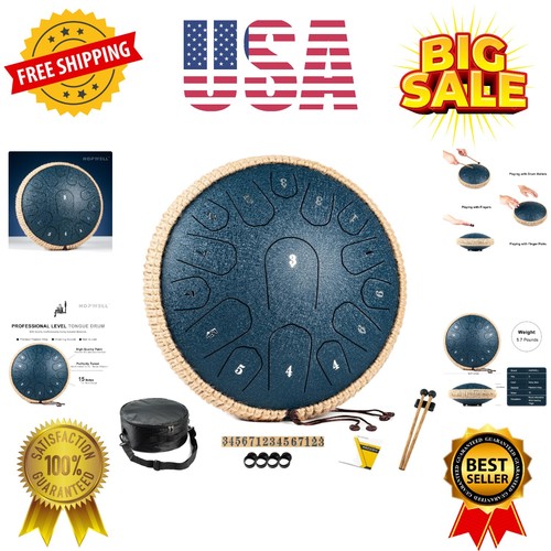 Steel tongue drum 13 pollici - steel,