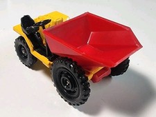 Vintage Corgi Juniors giallo/rosso Barford bisonte pressofuso/plastica scarico trattore