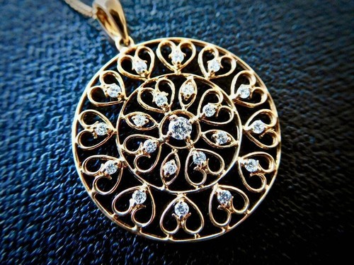 Ciondolo cerchio diamante - ciondolo,