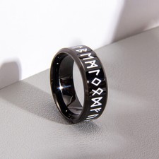 NUOVO Punk Viking Rune Anello