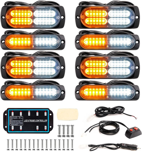 8pz luci stroboscopiche led - luci,