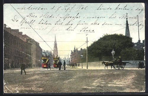 Cartolina belfast clifton - cartolina, belfast,