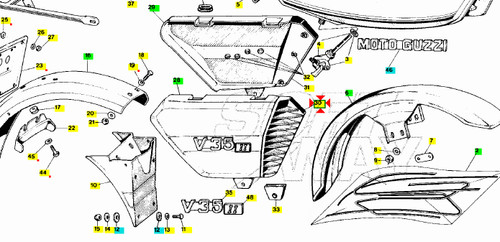 Griglia moto guzzi v35 - griglia,