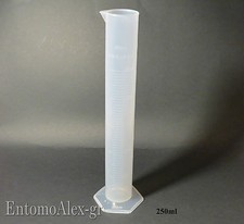 cilindro plastica graduato 250ml laboratorio misurazione liquidi cucina enologia