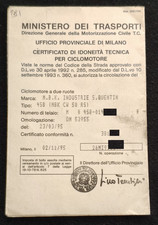 LIBRETTO ORIGINALE CERTIFICATO