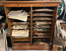 Mobile A Serrandina Ufficio Vintage serranda in legno tipografia Fenini Parma