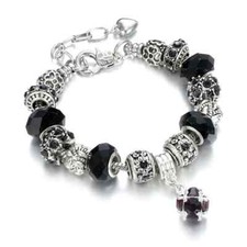 Bracciale Nero Con Charms